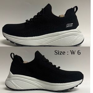 Skechers Women Bobs Sport Sparrow - Allegiance Crew Size 6.5 Black and White